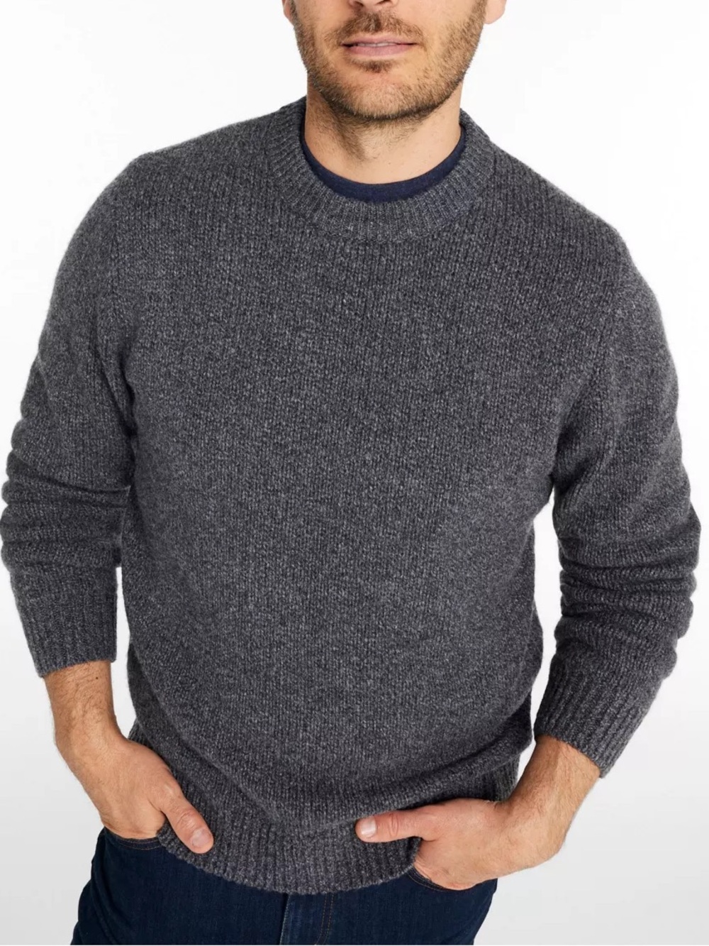 L.L.Bean Men's Crewneck Sweater - Gray